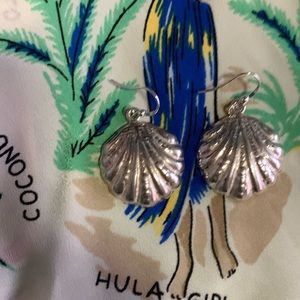 Sterling Silver Clam Shell Earrings
